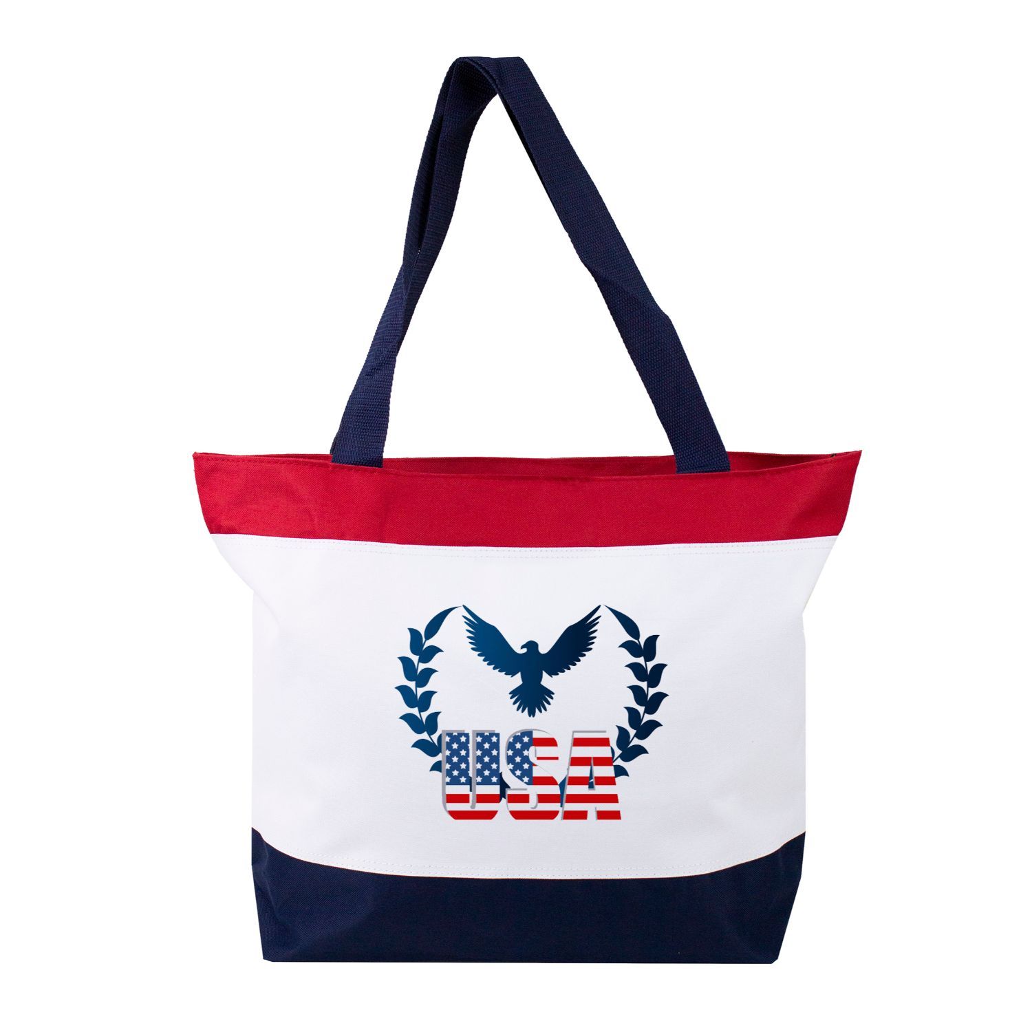 Patriotic Zipper Tote